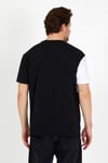 Erkek Parçalı Basic T-shirt Siyah-Beyaz