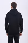 Erkek Polo Nakışlı Kapüşonlu 3 İplik Sweatshirt Siyah