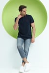 Erkek Polo Yaka T-Shirt Lacivert
