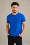 Erkek Regular Fit Bisiklet Yaka Basic 5'li Tişört Paketi – Siyah-Antrasit-Turuncu-Saks-Haki