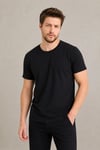 Erkek Regular Fit Bisiklet Yaka Basic 5'li Siyah Tişört Paketi