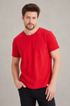 Erkek Regular Fit Bisiklet Yaka Basic 5'li Tişört Paketi – Siyah-Beyaz-Kırmızı-Mavi-İndigo