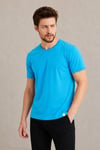 Erkek Regular Fit Bisiklet Yaka Basic 5'li Tişört Paketi – Siyah-Beyaz-Kırmızı-Mavi-İndigo