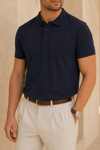 Erkek Regular Fit Polo Yaka Nakışlı T-shirt  Lacivert