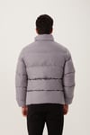Erkek Regular Fit Şişme Mont Gri