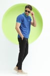 Erkek Regular Kalıp Polo Yaka T-Shirt Saks