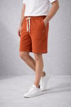 Erkek Taba Basic Lastikli Bağcıklı Regular Fit Şort