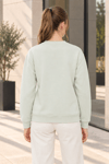 Kadın 2’li Bisiklet Yaka Basic Sweatshirt – Mint / Ekru Ekru