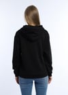 Kadın 3 İplik Şardonsuz Kapüşonlu Sweatshirt Siyah