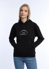 Kadın 3 İplik Şardonsuz Kapüşonlu Sweatshirt Siyah