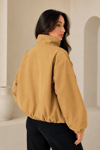 Kadın Camel Balon Model Astarlı Bomber Trençkot Ceket