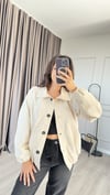 Kadın Ekru Balon Model Astarlı Bomber Trençkot Ceket