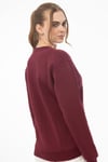 Kadın Ekru Bordo 2’li Şardonlu Nakışlı Sweatshirt Seti