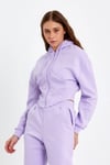 Kadın Korse Detaylı Sweatshirt  Lila