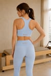 Kadın Mavi Pedli Sporcu Sütyeni Crop Top