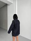 Kadın Oversize Denim Ceket & Düğmeli Kot Etek Takım