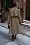 Kadın Oversize Kemerli Uzun Trençkot - Haki