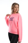 Kadın Polo State Baskılı 3 İplik Sweat  Neon Pembe