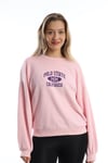 Kadın Polo State Baskılı 3 İplik Sweat Pembe