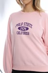 Kadın Polo State Baskılı 3 İplik Sweat Pembe