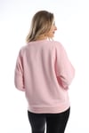 Kadın Polo State Baskılı 3 İplik Sweat Pembe