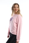 Kadın Polo State Baskılı 3 İplik Sweat Pembe