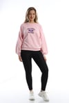 Kadın Polo State Baskılı 3 İplik Sweat Pembe