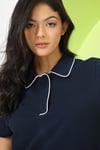 Kadın Polo Yaka T-Shirt Lacivert