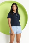 Kadın Polo Yaka T-Shirt Lacivert