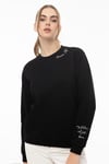 Kadın Siyah Antra 2’li Şardonlu Nakışlı Sweatshirt Seti