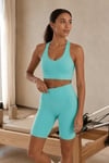 Kadın Turkuaz Sporcu Sütyeni Crop Top