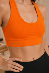 Kadın Turuncu Sporcu Sütyeni Crop Top