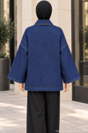 Oversize Cep Detaylı Tesettür Denim Ceket