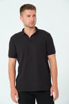 Regular Fit Polo Yaka Tişört Siyah