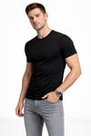 Siyah Slim Fit Basic Erkek Tişört – Dar Kesim Pamuklu Günlük