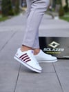 Erkek Beyaz Ortopedik Kaydırmaz Taban Günlük Sneaker 058