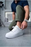 Erkek Beyaz Siyah Sneaker Günlük Yürüyüş Spor Ayakkabı 067-E Beyaz