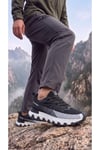 Erkek Siyah Beyaz Su İtici Günlük Sneaker Spor Ayakkabı 072