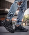 Erkek Siyah Gold Sneaker Günlük Sneaker Spor Ayakkabı 064