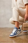 Kadın Beyaz Lacivert Sneaker Günlük Spor Ayakkabı 070 Beyaz-Lacivert