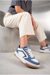 Kadın Beyaz Lacivert Sneaker Günlük Spor Ayakkabı 070 Beyaz-Lacivert