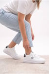 Kadın Beyaz Siyah Sneaker Günlük Spor Ayakkabı 068 Beyaz-Siyah