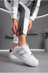 Kadın Beyaz Siyah Sneaker Günlük Yürüyüş Spor Ayakkabı 067-K Beyaz-Siyah