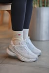 Kadın Siyah Beyaz Ortopedik Kaymaz Taban Günlük Sneaker 050