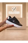 Kadın Siyah Beyaz Sneaker Günlük Spor Ayakkabı 068 Siyah-Beyaz