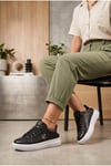 Kadın Siyah Beyaz Sneaker Günlük Spor Ayakkabı 068 Siyah-Beyaz