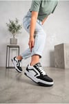 Kadın Siyah Beyaz Sneaker Günlük Spor Ayakkabı 070 Siyah-Beyaz