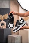 Kadın Siyah Beyaz Sneaker Günlük Yürüyüş Spor Ayakkabı 067-K Siyah-Beyaz