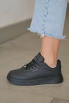 Kadın Siyah Ortopedik Hafif Taban Günlük Sneaker 