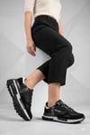 Kadın Siyah Su İtici Günlük Sneaker Spor Ayakkabı 066